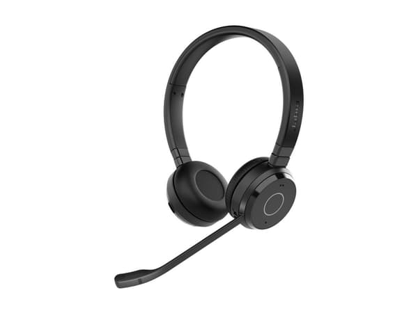 Jabra Evolve 65 TE Stereo - Headset - på örat - Bluetooth - trådlös - USB-A via Bluetooth-adapter - ljudisolerande - Certifierad för Microsoft-teams