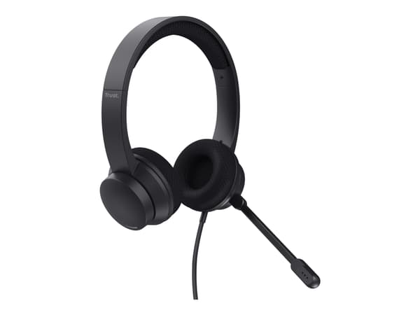 Trust Ayda - Headset - på örat - kabelansluten - USB - svart