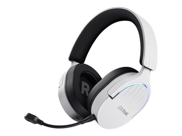 Trust GXT 491W FAYZO - Headset - 7.1-kanals - fullstorlek - Bluetooth/radiofrekvens 2,4 GHz - kabelansluten, trådlös - 3,5 mm kontakt, USB-A via Blue