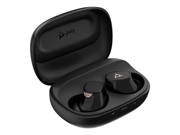 Poly Voyager Free 20 - True wireless-hodetelefoner med mikrofon - i øret - Bluetooth - aktiv støydemping - svart