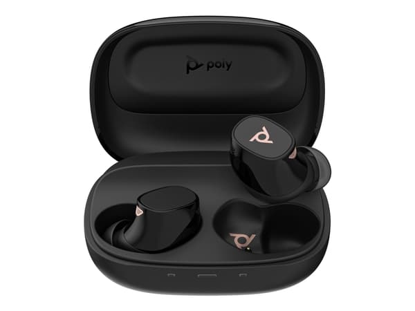Poly Voyager Free 20 - True wireless-hodetelefoner med mikrofon - i øret - Bluetooth - aktiv støydemping - svart