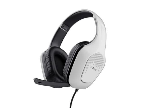 Trust GXT 415W Zirox - Hodesett - full størrelse - kablet - 3,5 mm jakk - hvit