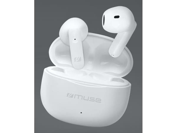 Muse M-270 TWS, True Wireless Stereo (TWS), Samtaler/musikk, 31,4 g, Hodesett, Hvit