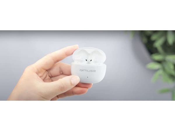 Muse M-270 TWS, True Wireless Stereo (TWS), Samtaler/musikk, 31,4 g, Hodesett, Hvit