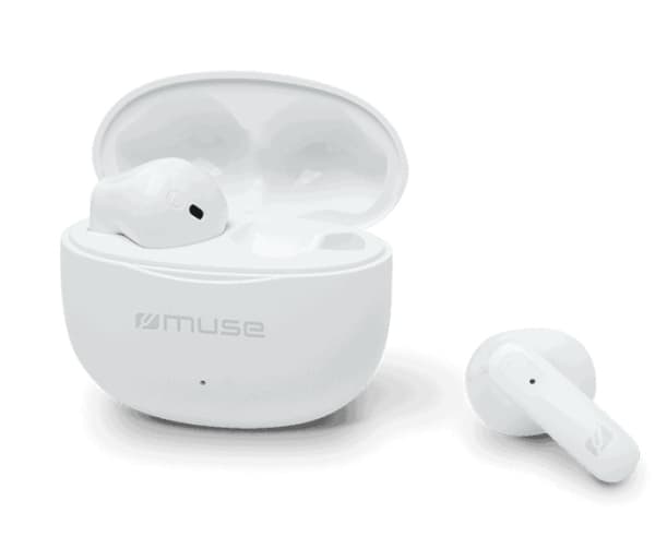 Muse M-270 TWS, True Wireless Stereo (TWS), Samtal/musik, 31,4 g, Headset, Vit