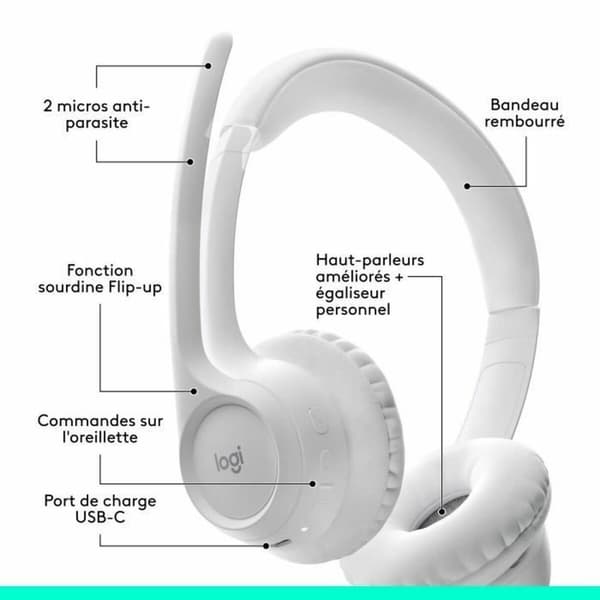Hovedtelefoner Logitech 981-001417 Hvid