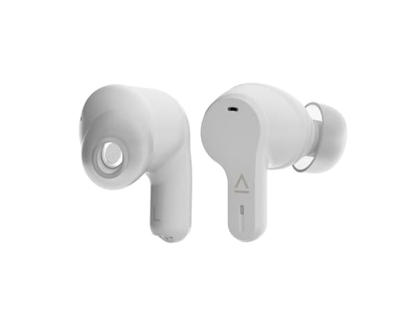 Creative Zen Air SXFI In Ear hovedtelefoner Bluetooth® Hvid Svedresistent, Vandbestandig, Batteriladevisning, Inkl. opladnings- og dockingstation