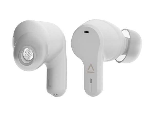 Creative Zen Air SXFI In Ear hovedtelefoner Bluetooth® Hvid Svedresistent, Vandbestandig, Batteriladevisning, Inkl. opladnings- og dockingstation