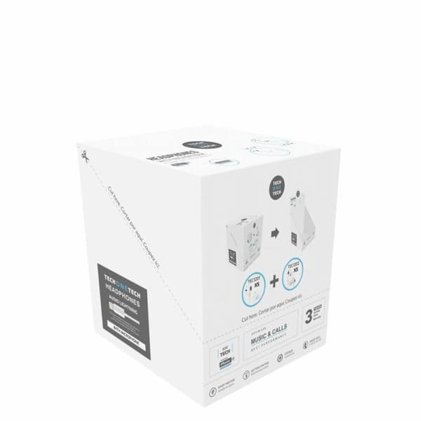 Kuulokkeet mikrofonilla Tech One Tech TEC1203 Valkoinen 10 osaa