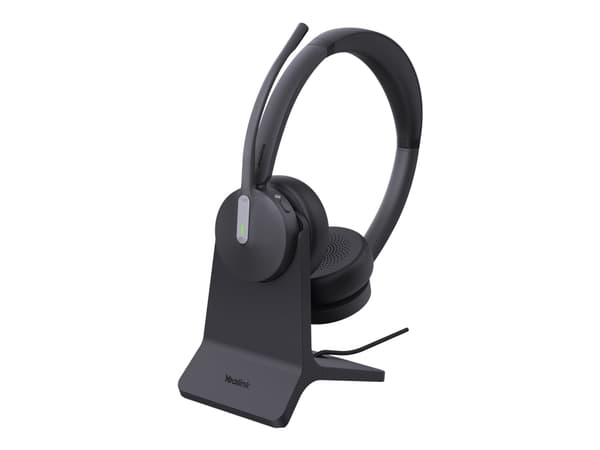 Yealink BH70 Dual - Hodesett - on-ear - Bluetooth - trådløs - aktiv støydemping - USB-A via Bluetooth-adapter - svart - Optimert for UC