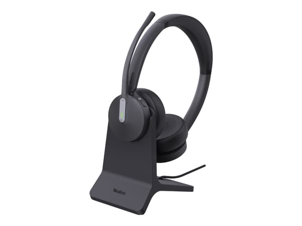 Yealink BH70 Dual - Hodesett - on-ear - Bluetooth - trådløs - aktiv støydemping - USB-A via Bluetooth-adapter - svart - Optimert for UC