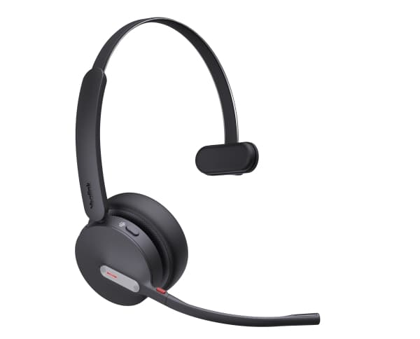 Yealink BH70 Mono med stativ Teams USB-A-hodesett, Trådløs, 20 - 20000 Hz, Kontor/kundesenter, 91 g, Hodesett, Sort