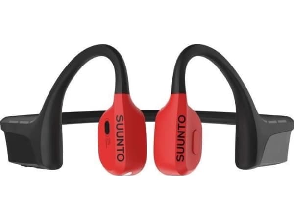 Suunto Wing - Hörlurar med mikrofon - öppet öra - montering bakom nacken - Bluetooth - trådlös - lavaröd