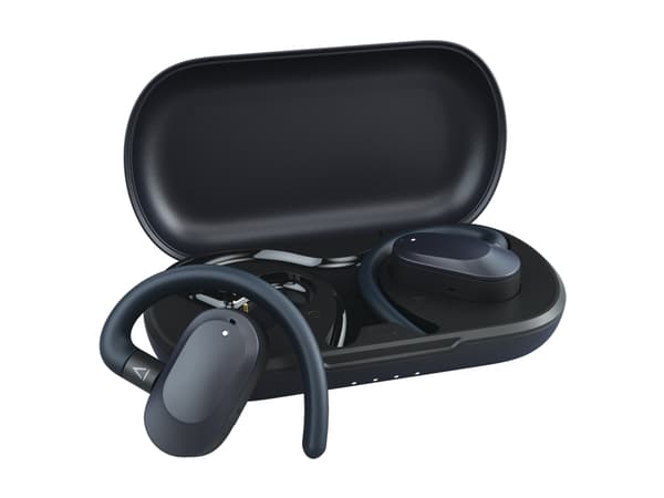 Creative Outlier Go - True wireless-hodetelefoner med mikrofon - åpent øre - Bluetooth - mørk blå