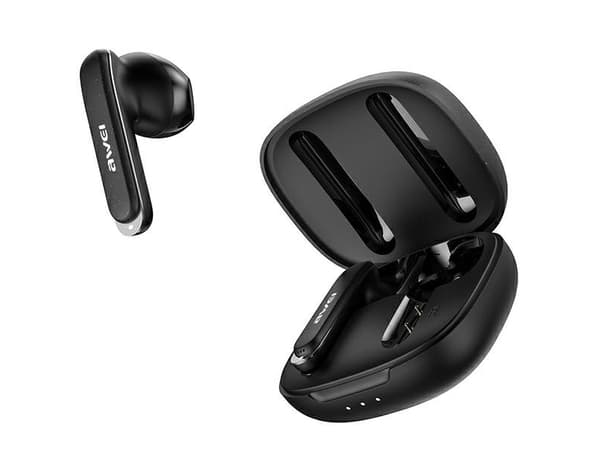 Bluetooth 5.3 TWS kuulokkeet + AWEI telakointiasema (T66) musta