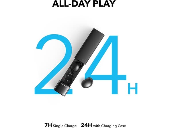 Soundcore A30i - True wireless-hörlurar med mikrofon - inuti örat - Bluetooth - aktiv brusradering - svart