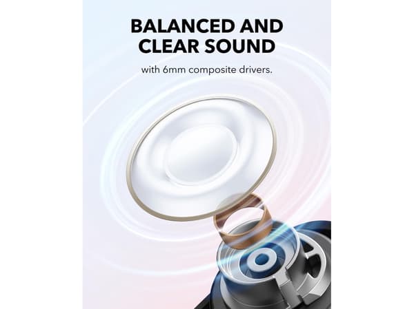 Soundcore A30i - True wireless-hörlurar med mikrofon - inuti örat - Bluetooth - aktiv brusradering - svart