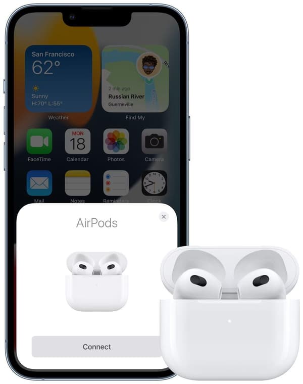 Apple AirPods (tredje generationen) Wireless In-ear med MagSafe trådlöst laddningsetui (Öppnad förpackning)