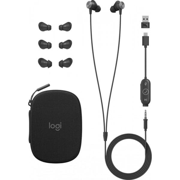 Logitech Zone Wired Earbuds - høretelefoner, grafit
