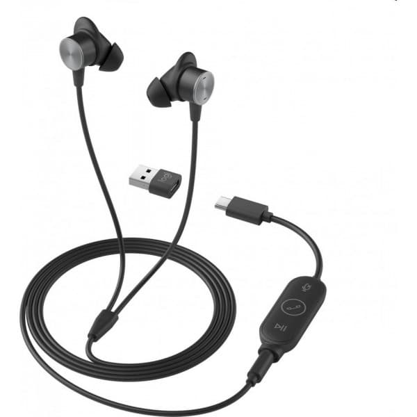 Logitech Zone Wired Earbuds - høretelefoner, grafit