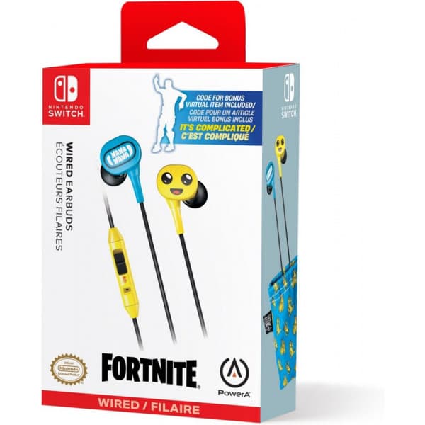 PowerA Wired Earbuds -langalliset nappikuulokkeet, Peely, Switch