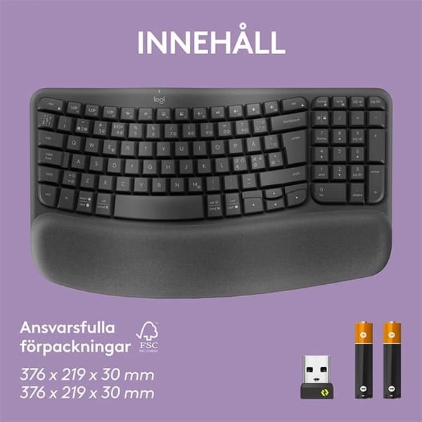 Logitech Wave-näppäimet - grafiitti