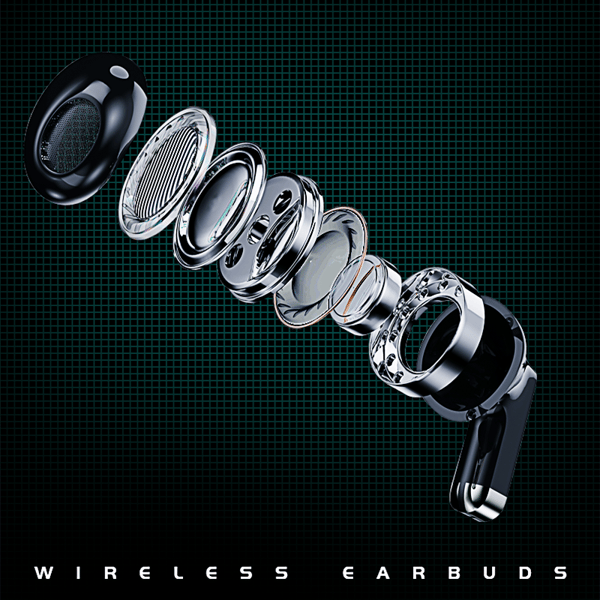 ET03 True Wireless Bluetooth-hodetelefoner, svart