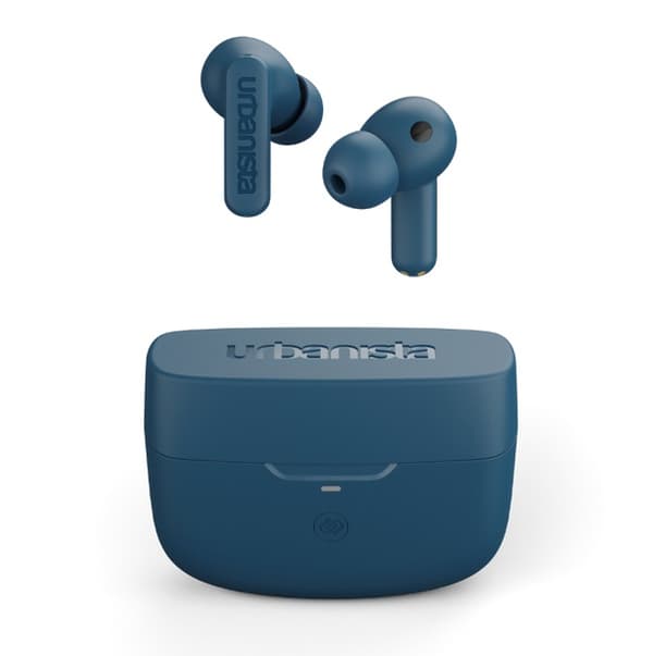 Urbanista Atlanta - In-Ear TWS-Hörlurar med Hybrid ANC, Steel Blue