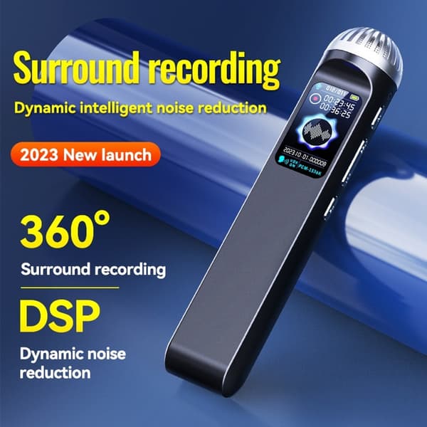 32 GB digital lydopptaker MP3-spiller Støyreduserende opptaksenhet Diktafon