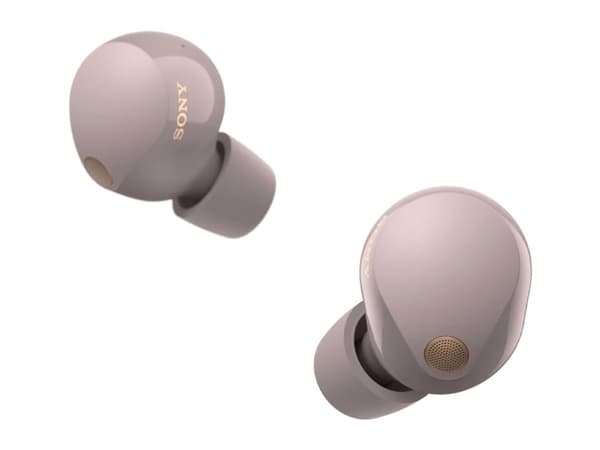 Sony WF-1000XM5 - True wireless-hörlurar med mikrofon - inuti örat - Bluetooth - aktiv brusradering - rökig rosa
