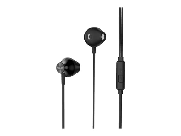 Philips TAUE101BK - Hörlurar med mikrofon - öronknopp - kabelansluten - svart