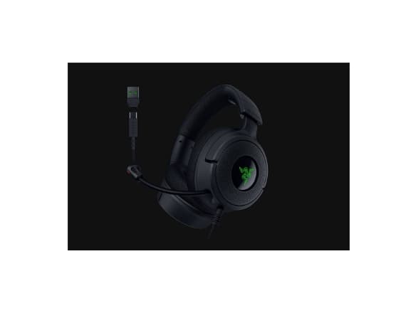 Razer Kraken V4 X - Headset - fullstorlek - kabelansluten - USB-C - ljudisolerande