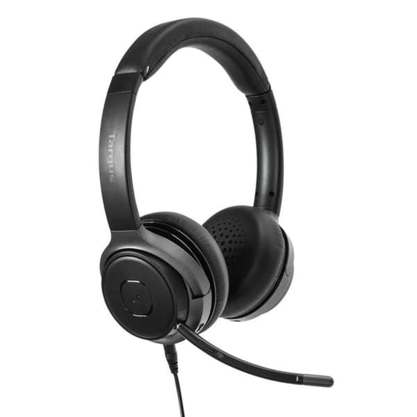 Hovedtelefoner med mikrofon Targus AEH104GL Sort