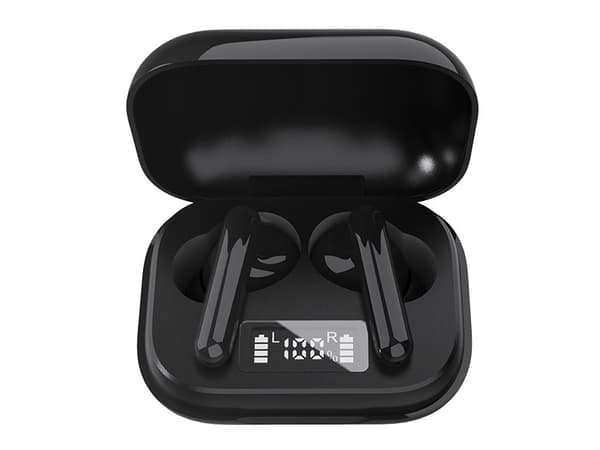 Denver TWE-38BLACK, Trådløs, Samtaler/musikk, Hodesett, Sort
