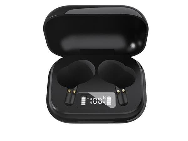 Denver TWE-38BLACK, Trådløs, Samtaler/musikk, Hodesett, Sort
