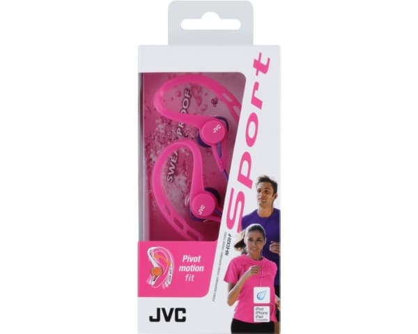 JVC HA-ECX20-P-E, Koblet med ledninger (ikke trådløs), 10 - 23000 Hz, Idretter, Hodetelefoner, Blå, Rosa
