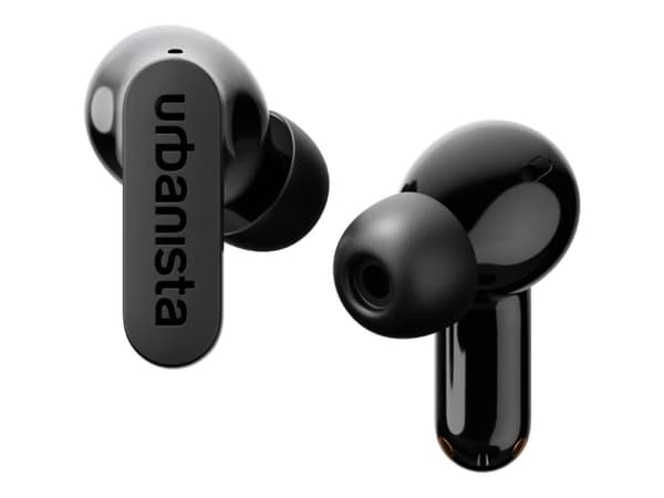 Urbanista Palo Alto - True wireless-hodetelefoner med mikrofon - i øret - Bluetooth - aktiv støydemping - midnatts sort