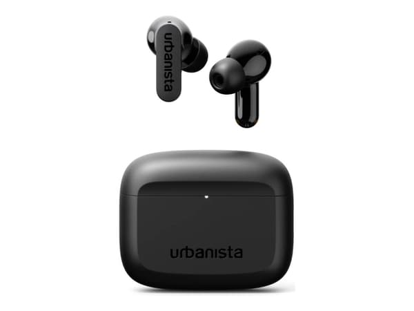 Urbanista Palo Alto - True wireless-hodetelefoner med mikrofon - i øret - Bluetooth - aktiv støydemping - midnatts sort