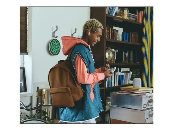 Sony LinkBuds Open - True wireless-hörlurar med mikrofon - inuti örat - Bluetooth - vit