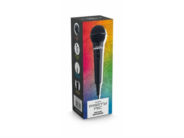 Bigben Interactive PARTYMIC, Karaokemikrofon, 60 - 14000 Hz, Koblet med ledninger (ikke trådløs), 6.35 mm (1/4"), Sort, 4 m