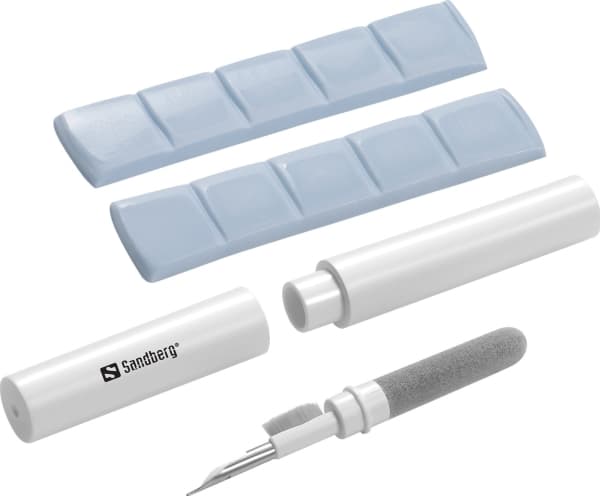 Sandberg Cleaning Pen Kit for Airpods, Puhdistussarja, 20 g, harmaa, valkoinen