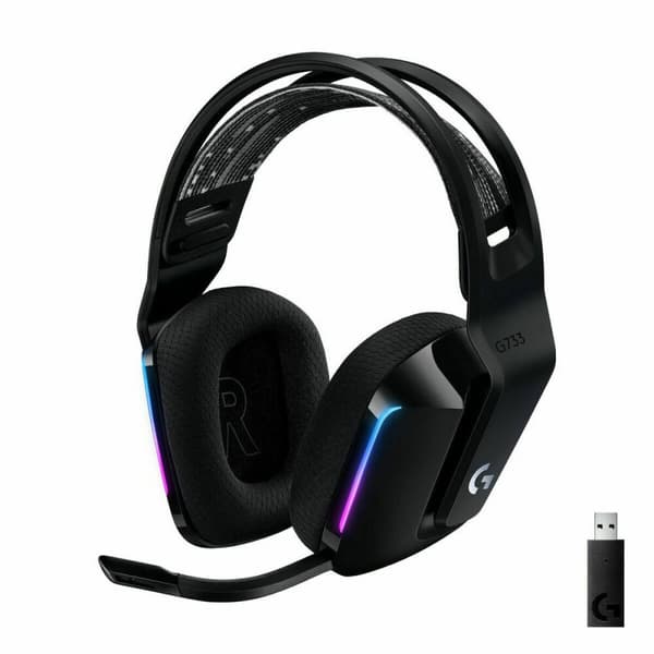 Spelhörlurar med mikrofon Logitech 981-000864 Svart Multicolour