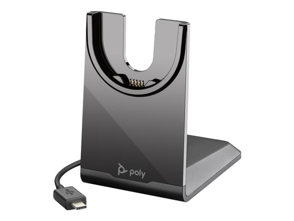 Poly Voyager Focus 2 - Headset - på örat - Bluetooth - trådlös - aktiv brusradering - USB-C via Bluetooth-adapter - svart - Zoomcertifierad