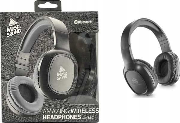Music Sound HEADBAND BT BASIC - Langallinen ja langaton - Puhelut/musiikki - 145 g - Kuulokkeet - Musta (BTHEADBBASICMSK)