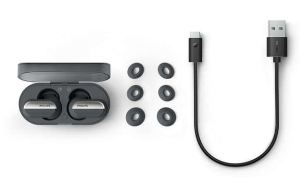 Philips TAT6908BK - True wireless-hörlurar med mikrofon - inuti örat - Bluetooth - aktiv brusradering - svart