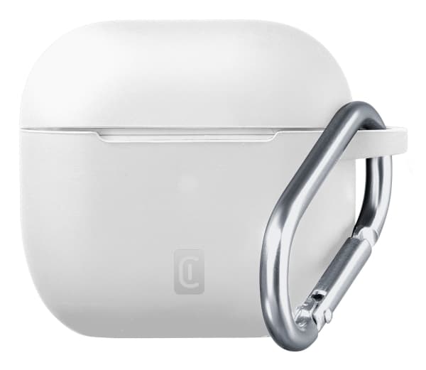Airpods 4 latauskotelo Cellular Line Bounce, silikonia, valkoinen