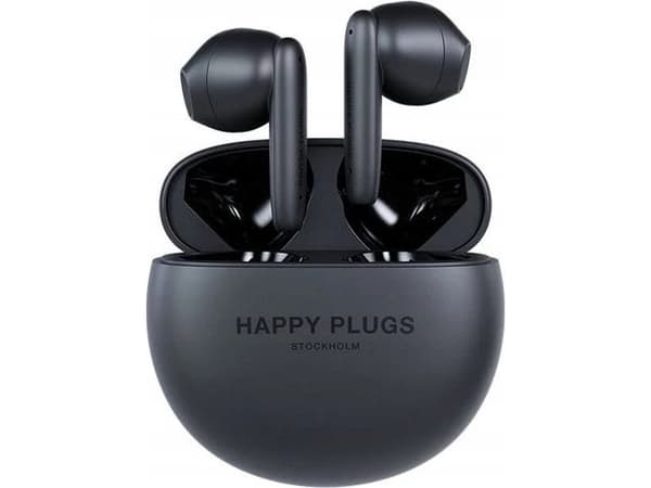Tura Scandinavia AB Happy Plugs Joy Lite-hodetelefoner - trådløse øretelefoner med ENC (svart)