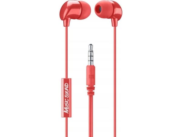 Słuchawki Cellular Line IN-EAR EARPHONES WITH MIC UNIV. RED