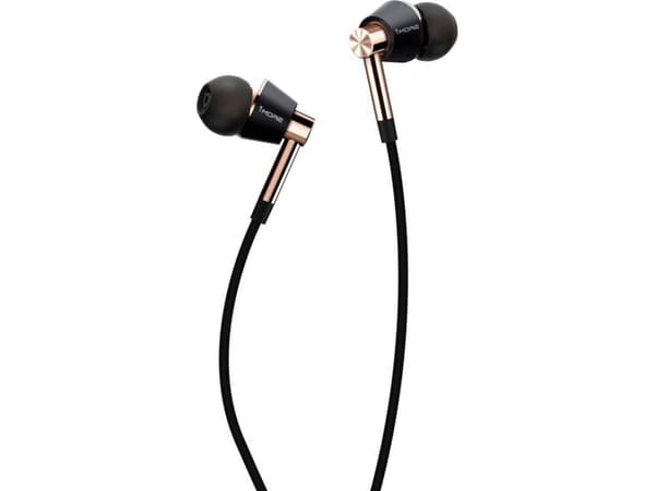 1More E1001, Kuulokkeet, In-ear, Musiikki, Musta, Kulta, Kaksikanavainen, Nappi