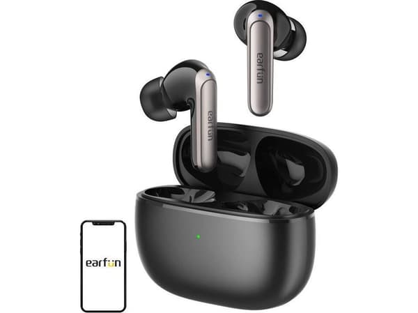 EarFun-hodetelefoner TWS-hodetelefoner EarFun Air 2 NC ANC (sort)